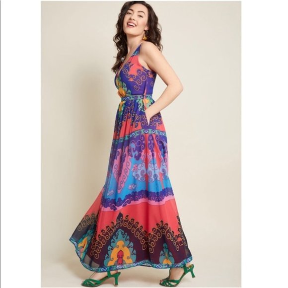 ModCloth Muster the Length Maxi Dress in Indigo S - Picture 1 of 16